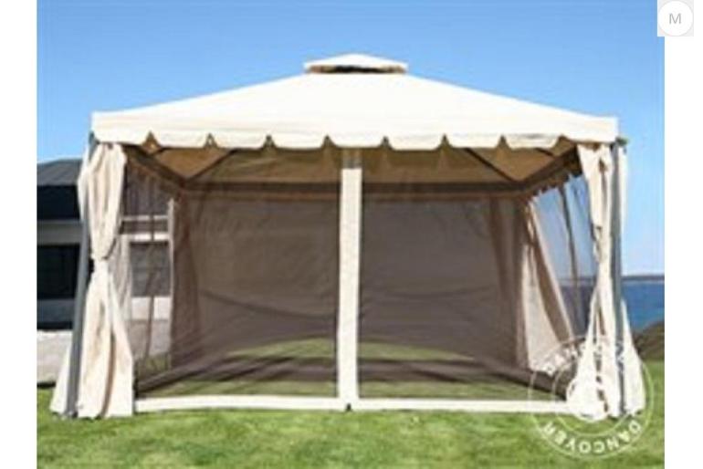 Trädgårdspaviljong Osiris 3 x 4 m inkl mygg-gardiner 4109:-