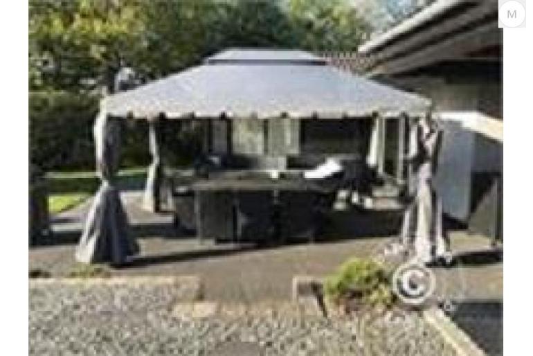 Trädgårdspaviljong Osiris 3 x 4 m inkl mygg-gardiner 4109:-